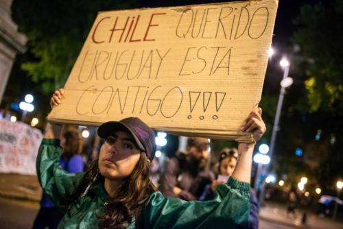 2019-10-31 Movilización en solidaridad con Chile. Foto: Santiago Mazzarovich